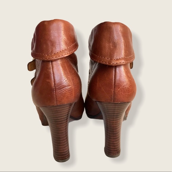 Frye Matilda 2-Strap Heeled Leather Ankle Booties - Picture 6 of 12